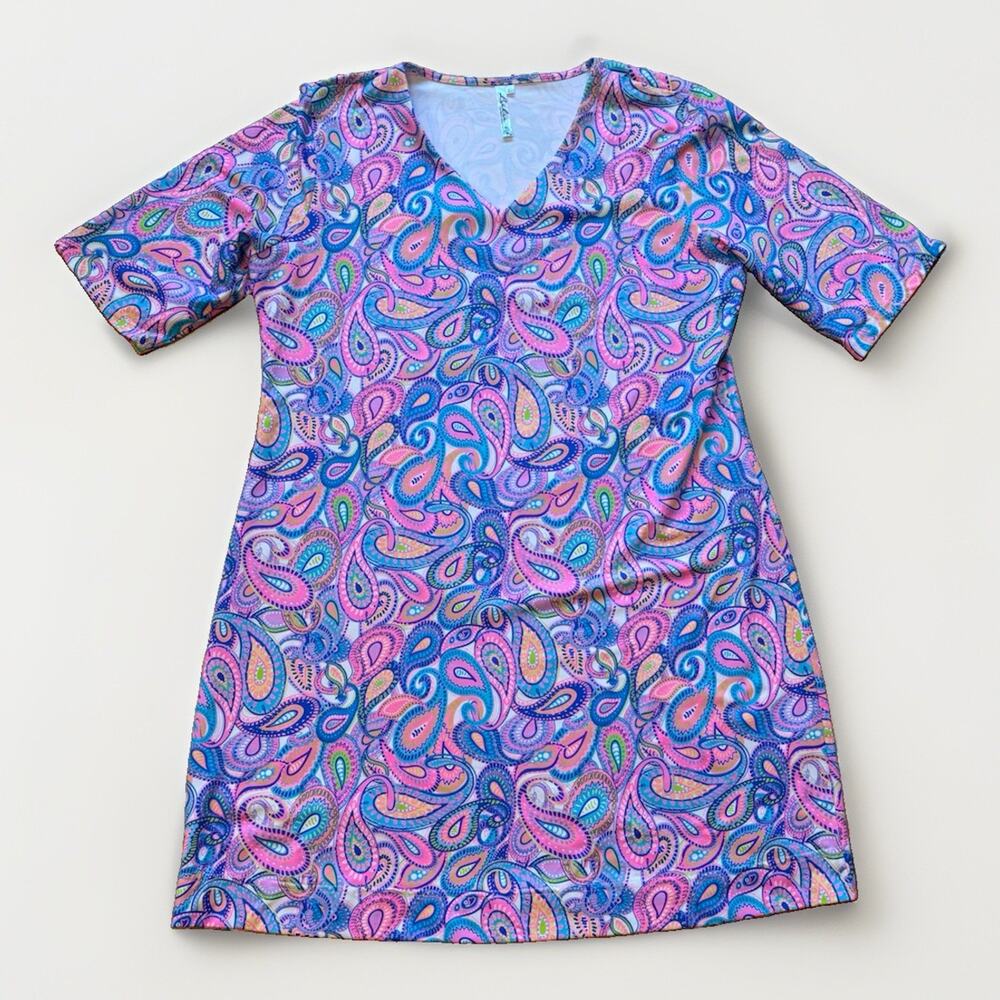 Lulu B Women's Carolina Paisley Sleeved Dress, Size Large NWOT